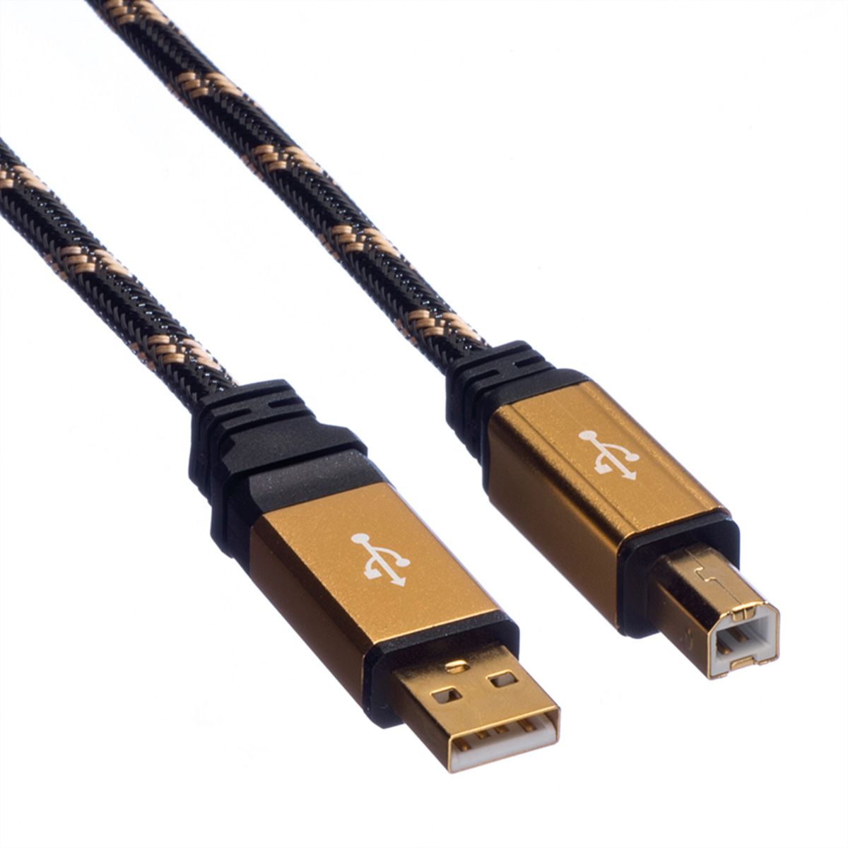 ROLINE GOLD USB 2.0 Cable, A - B, M/M, 1.8 m