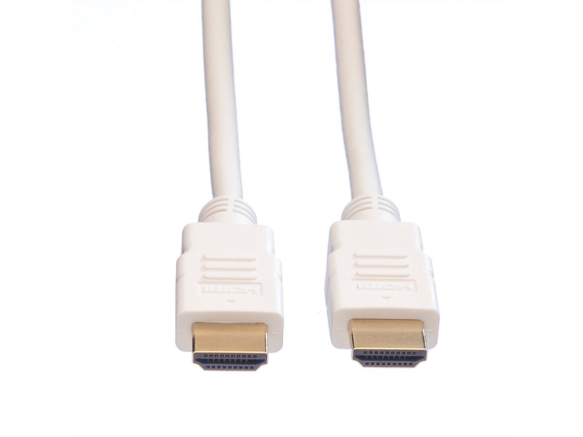 ROLINE HDMI High Speed Cable + Ethernet, M/M, white, 3 m