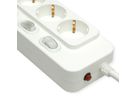 VALUE Power Strip, 4-way, with individual switches, white, 1.5 m
