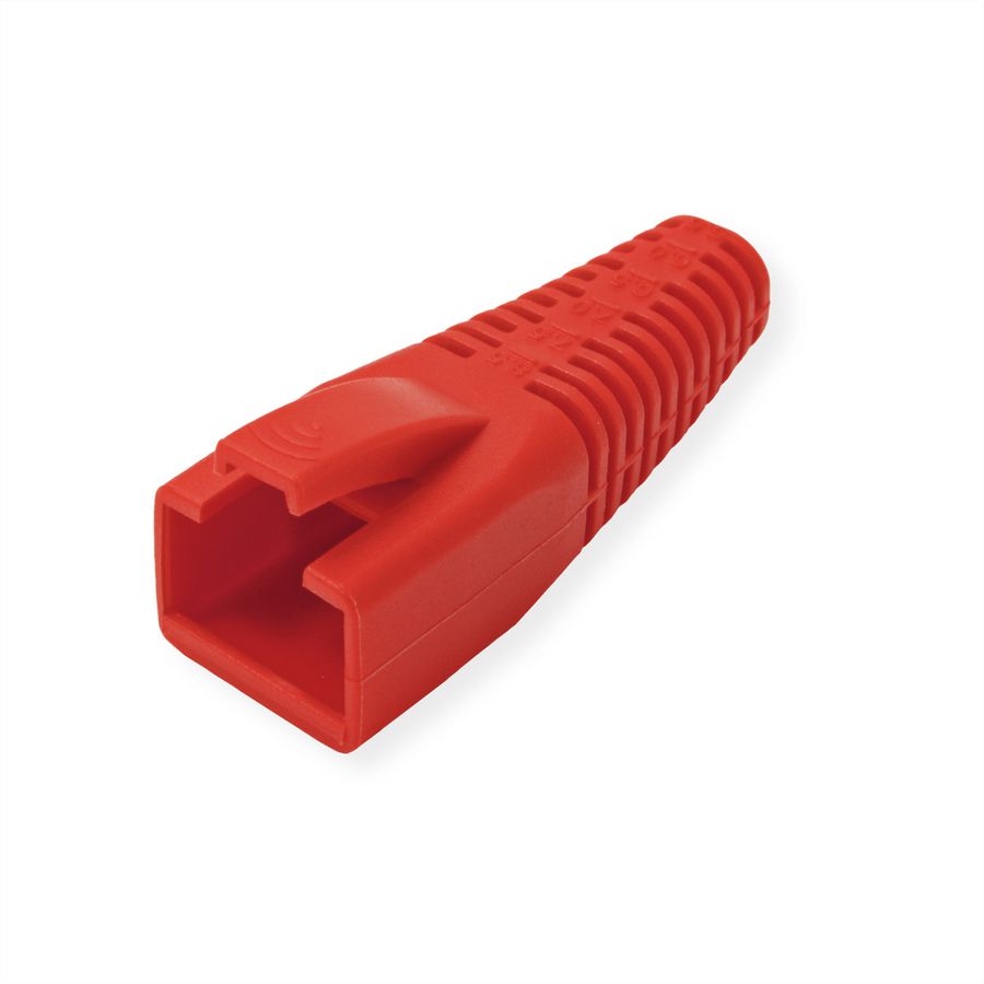 ROLINE Kink Protection Hood for RJ45, cuttable, 10 pcs., red