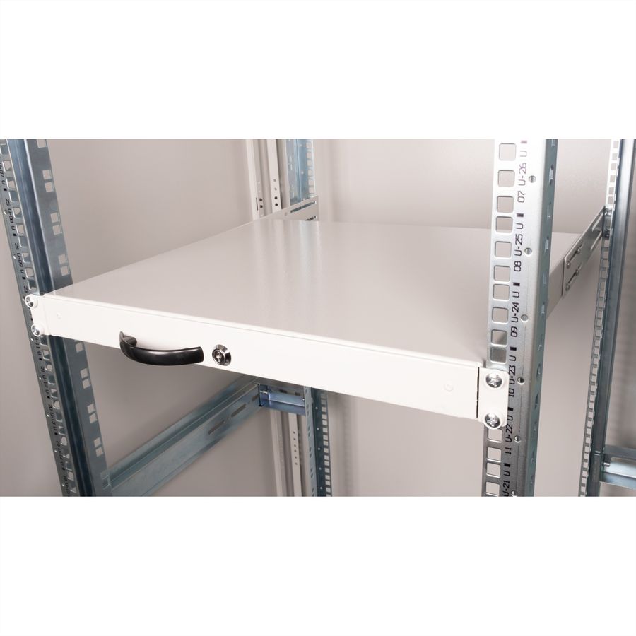 ROLINE 19-inch keyboard insert 1 U, 400 T lockable grey