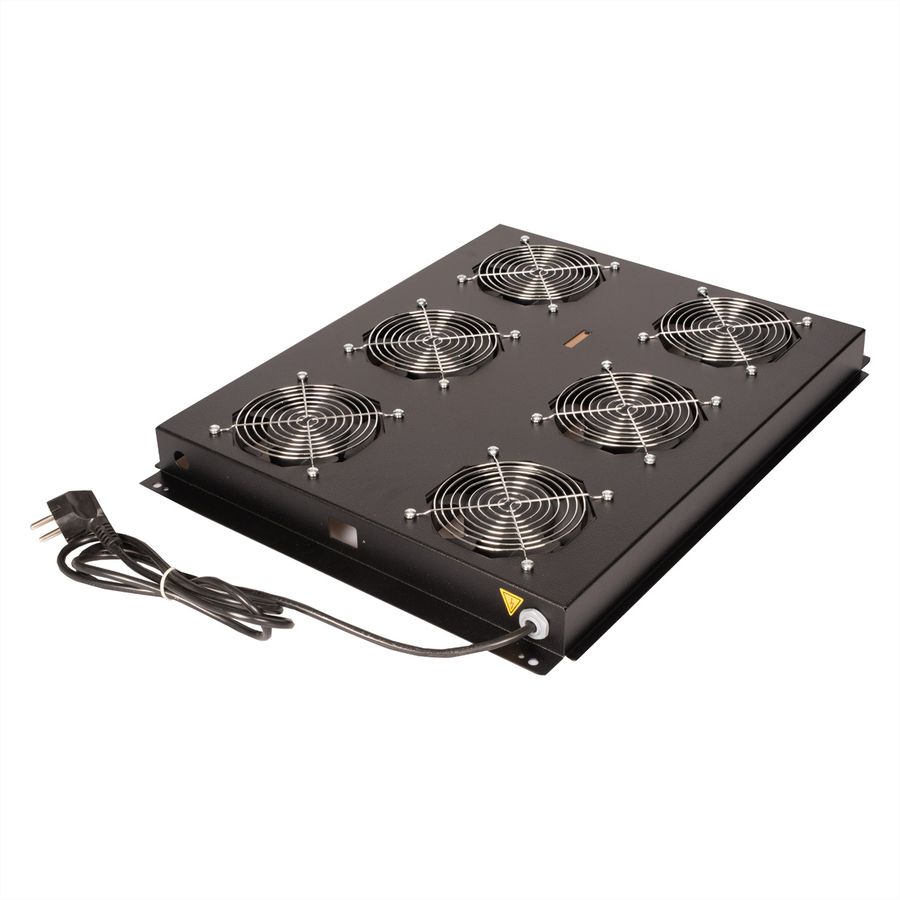 ROLINE 19" roof fan unit with 6 fans, ON/OFF for server rack PRO series, black