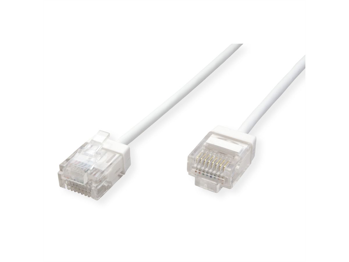ROLINE UTP Data Center Patch Cord Cat.6A (Class EA), LSOH, Slim, Ultra Short Connector, white, 5 m
