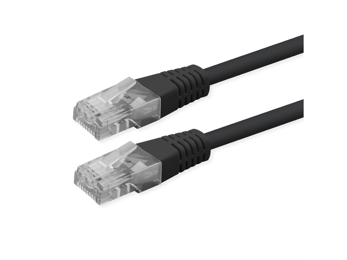 ROLINE UTP Patch Cord, Cat.6 (Class E), PoE, black, 5 m