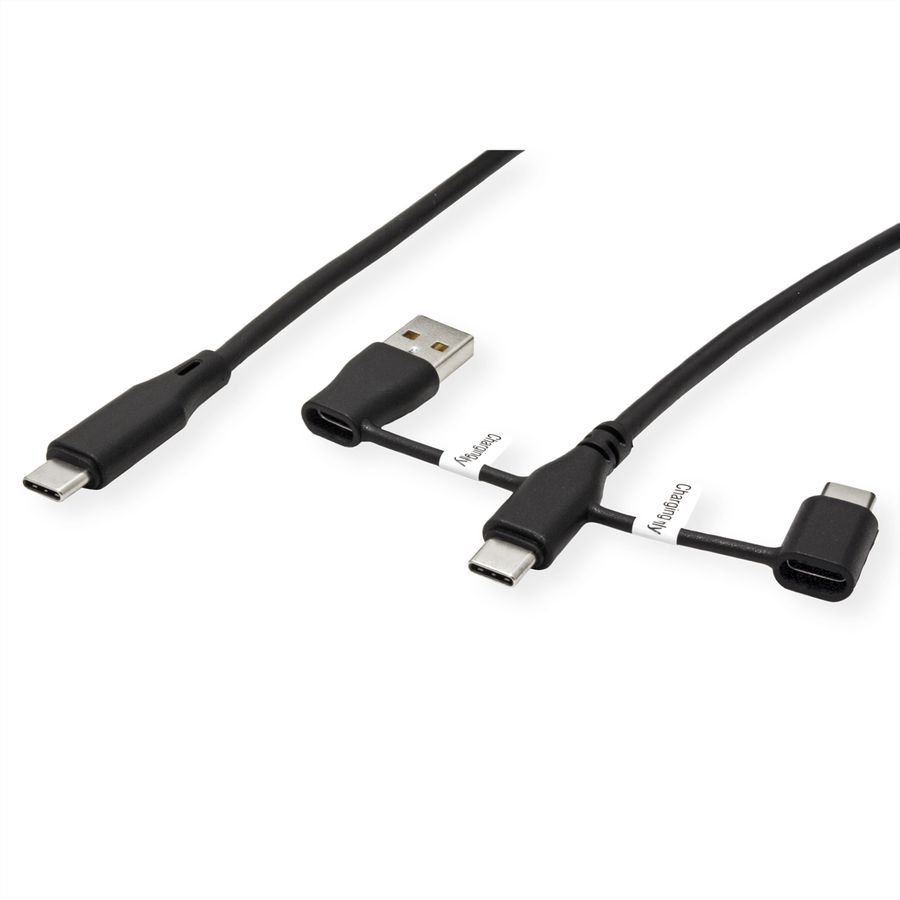 ROLINE USB 2.0 Cable, C-C, with A+C Data Lane Blockers, 1 m
