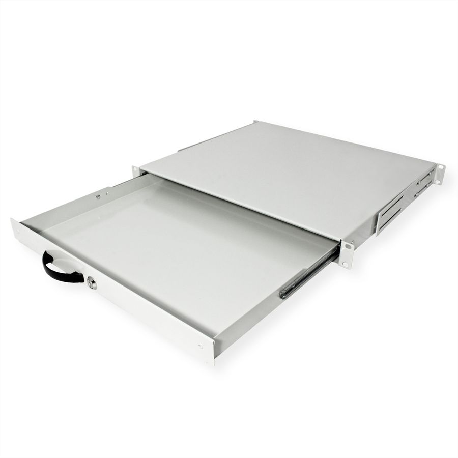 ROLINE 19-inch keyboard insert 1 U, 400 T lockable grey