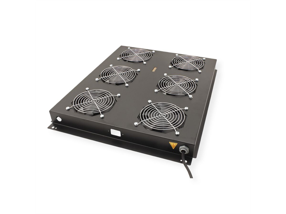 ROLINE 19" roof fan unit with 6 fans, ON/OFF for server rack PRO series, black