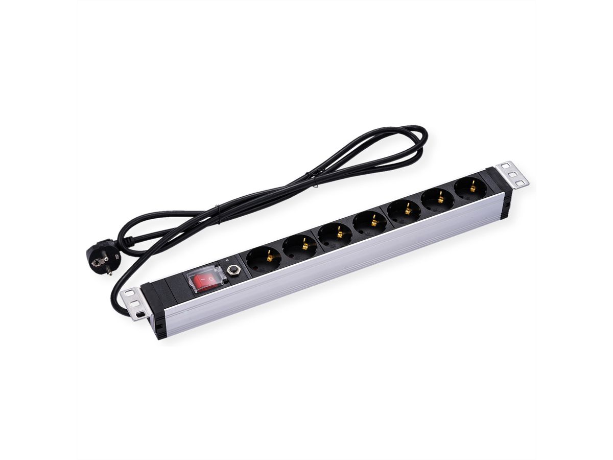 VALUE 19" PDU for Cabinets, 7x, 4000W, CEE 7/7 German Type Plug, 1.8 m