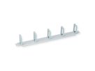 VALUE 19" 1U Cable Management Plate, C-Type, 5 Hooks, grey