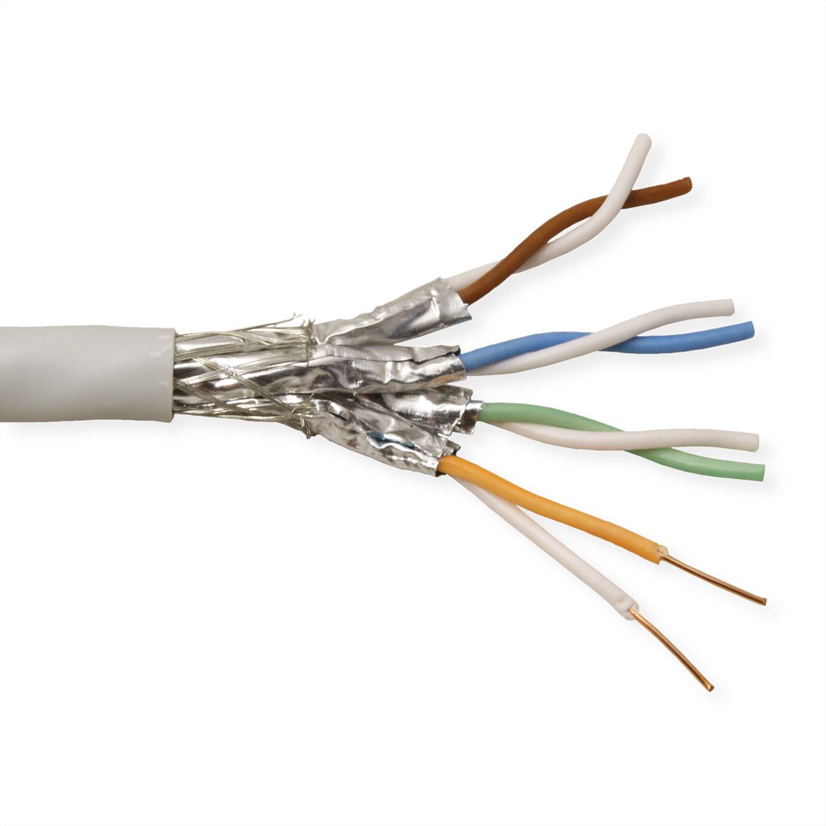 ROLINE Cat.6 (Class E) S/FTP (PiMF) Cable, Solid Wire, AWG23, 300 m