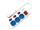 ROLINE Power Strip, 3-way, with individual on/off switches, 1x USB A, 1x USB C, 1.5 m