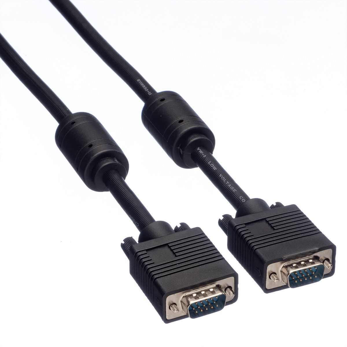 ROLINE HQ VGA Cable + Ferrite + DDC, HD15, M/M, 2 m