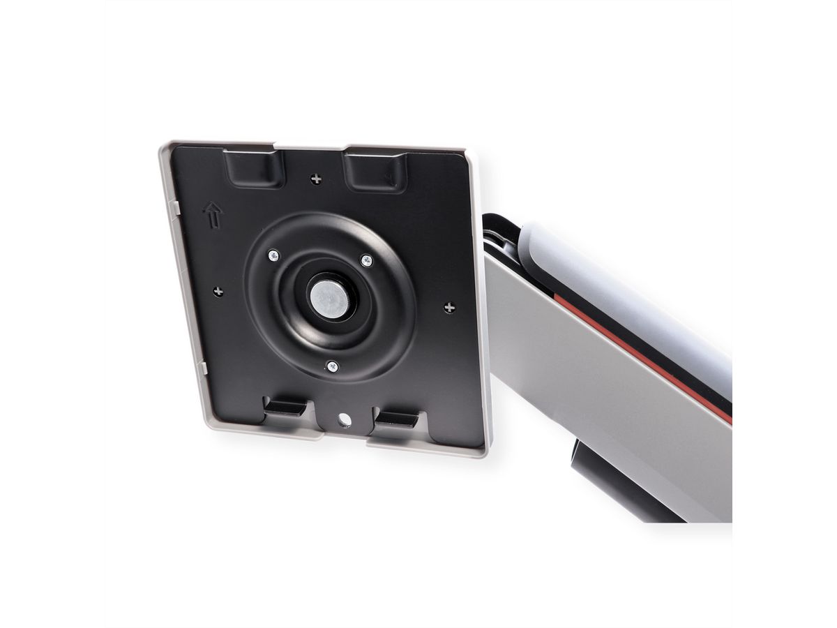 ROLINE Single LCD Monitor Stand, Gas Spring, Desk Clamp, < 124 cm (49"), Heavy Duty <= 20 kg, 5 Joints