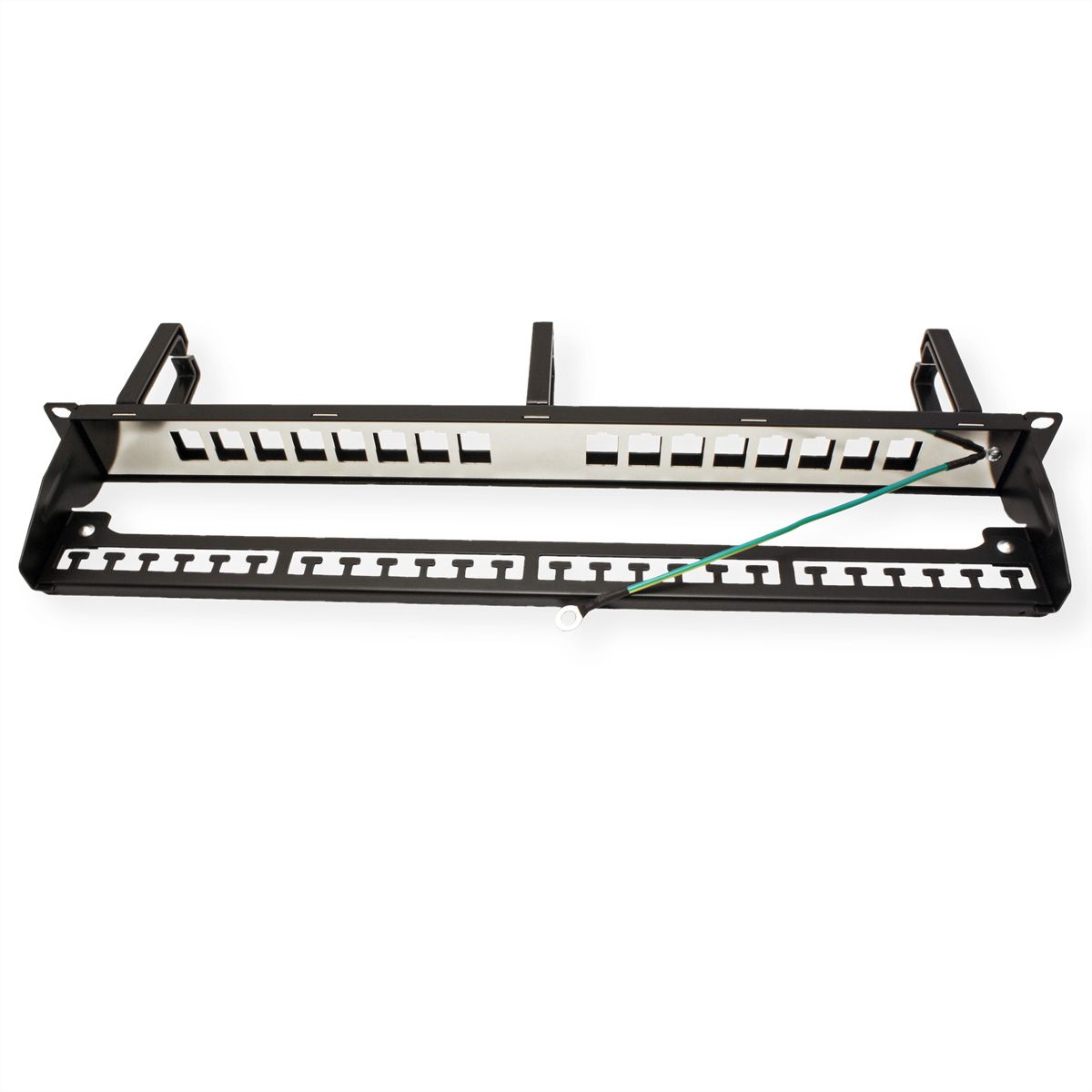 ROLINE Keystone 19'' Module Frame, 16 Ports, shielded, black