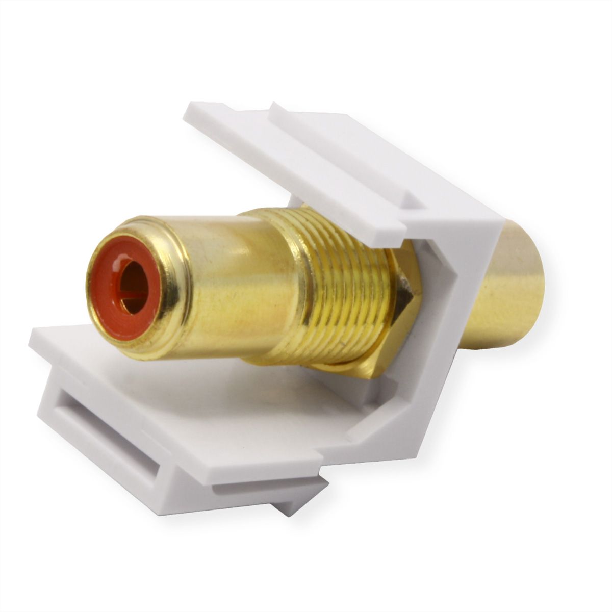 VALUE RCA Keystone Coupler, Plastic, red