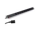 ROLINE 19" PDU for Cabinets 8x 3600W, IEC320 C13 - C20 M, Aluminium, 2 m
