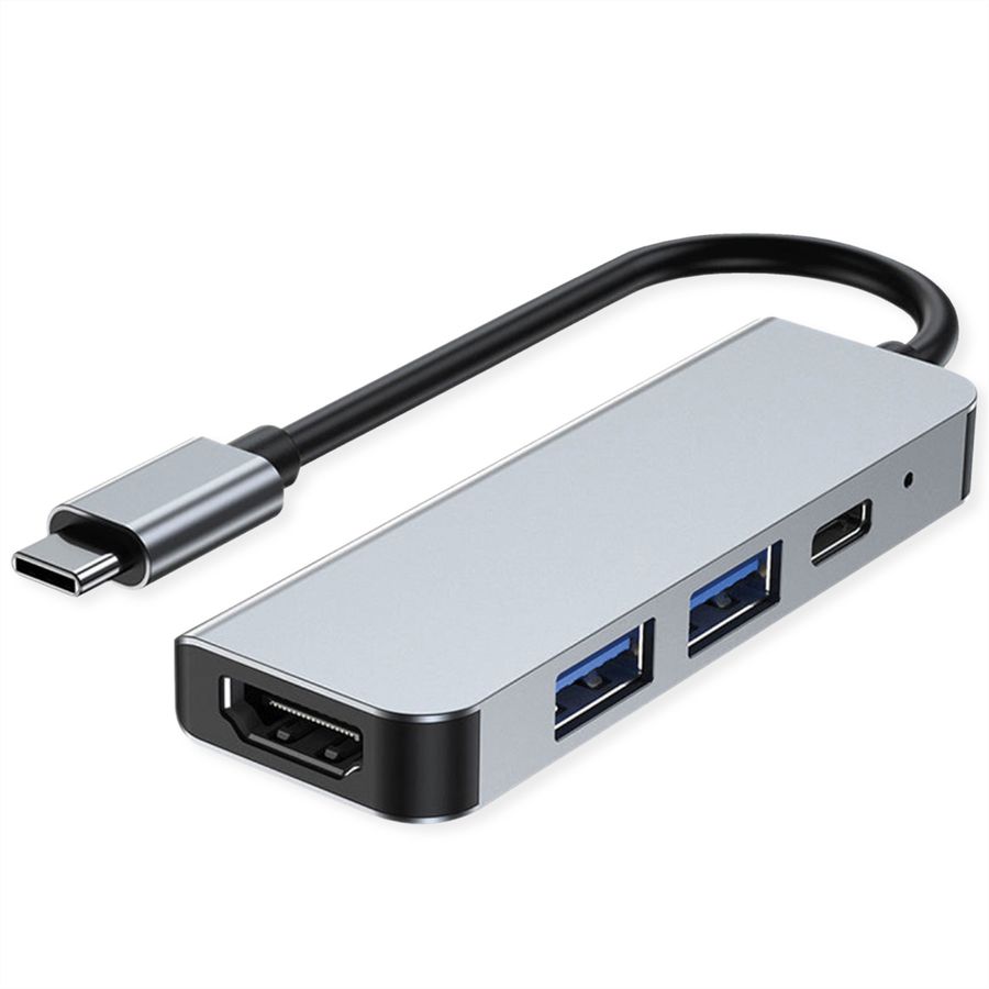 VALUE Dockingstation Type C, 1x HDMI 4K30, 1x USB 3.2 Gen1 Type A, 1x USB 2.0 Type A, 1x Type C PD (Power Delivery)
