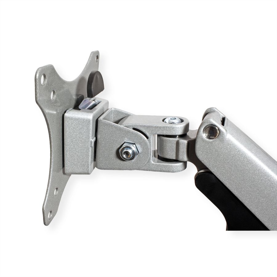 VALUE Dual LCD Monitor Arm, Desk Clamp, 6 Joints, height adjustable separately, gas spring