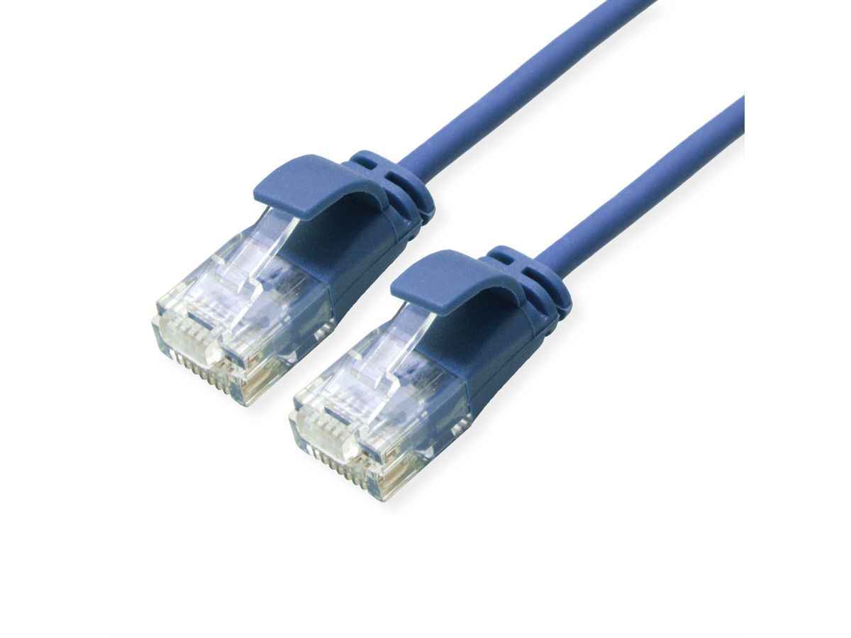 ROLINE UTP Data Center Patch Cord Cat.6A (Class EA), LSOH, Slim, blue, 1.5 m