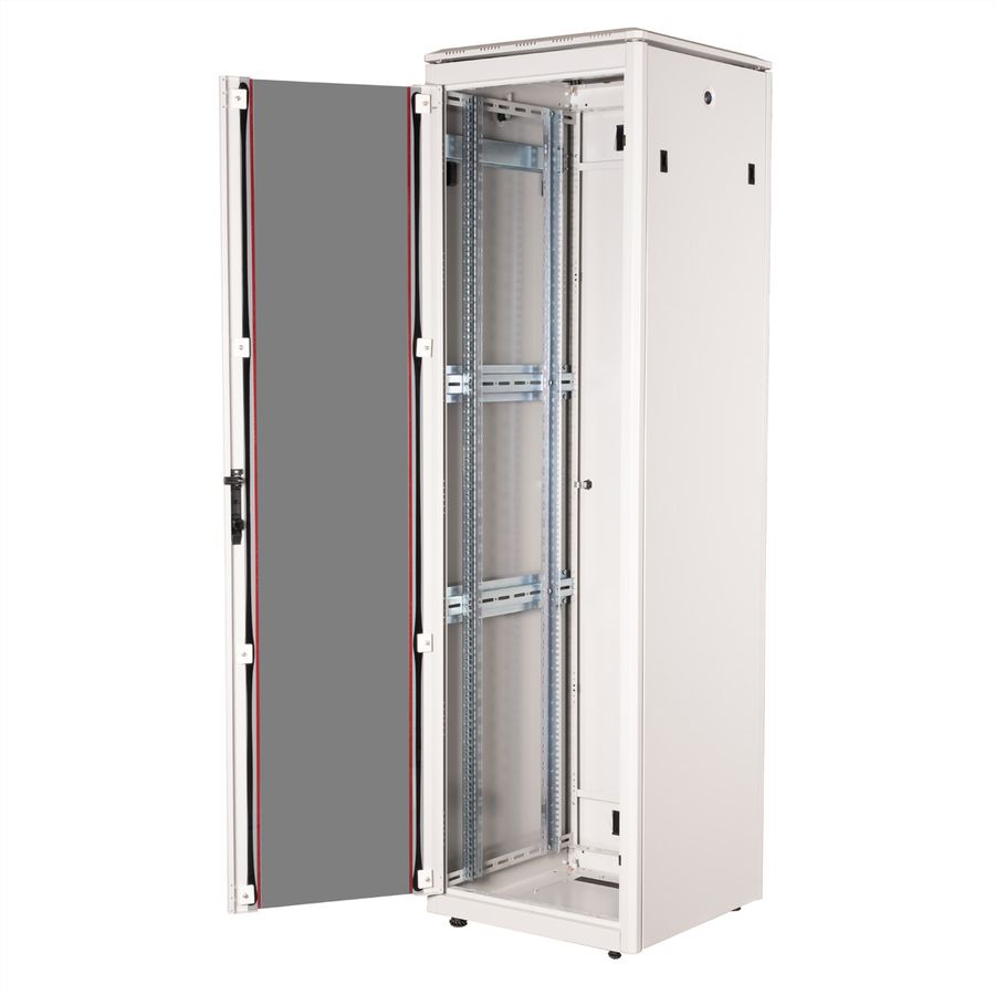 ROLINE 19-inch Network Cabinet Pro 42 U, 600x600 WxD glass door grey