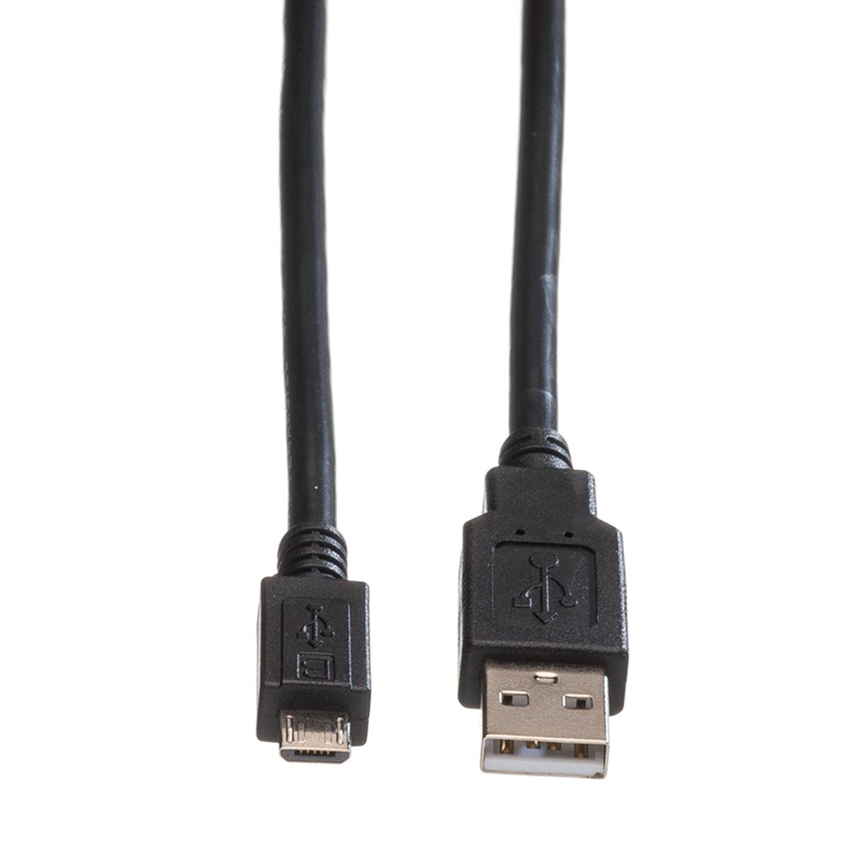 ROLINE USB 2.0 Cable, A - Micro B, M/M, black, 0.15 m