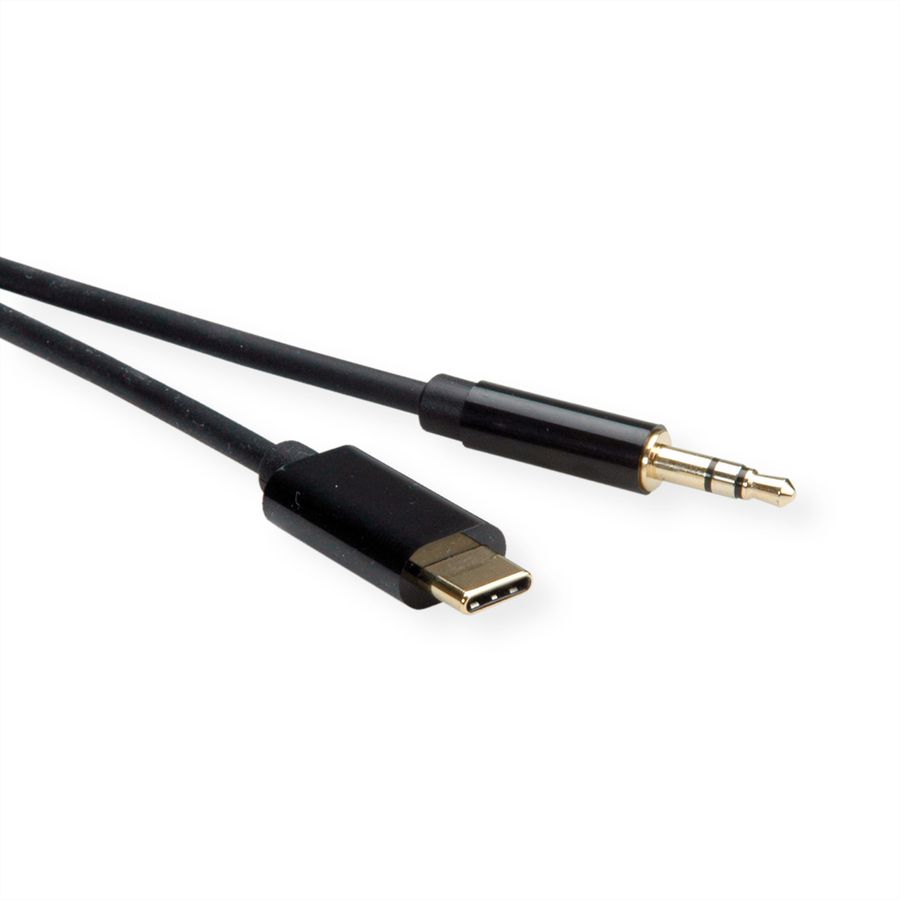 ROLINE Type C - 3.5mm Audio Adapter, M/M, black, 3 m