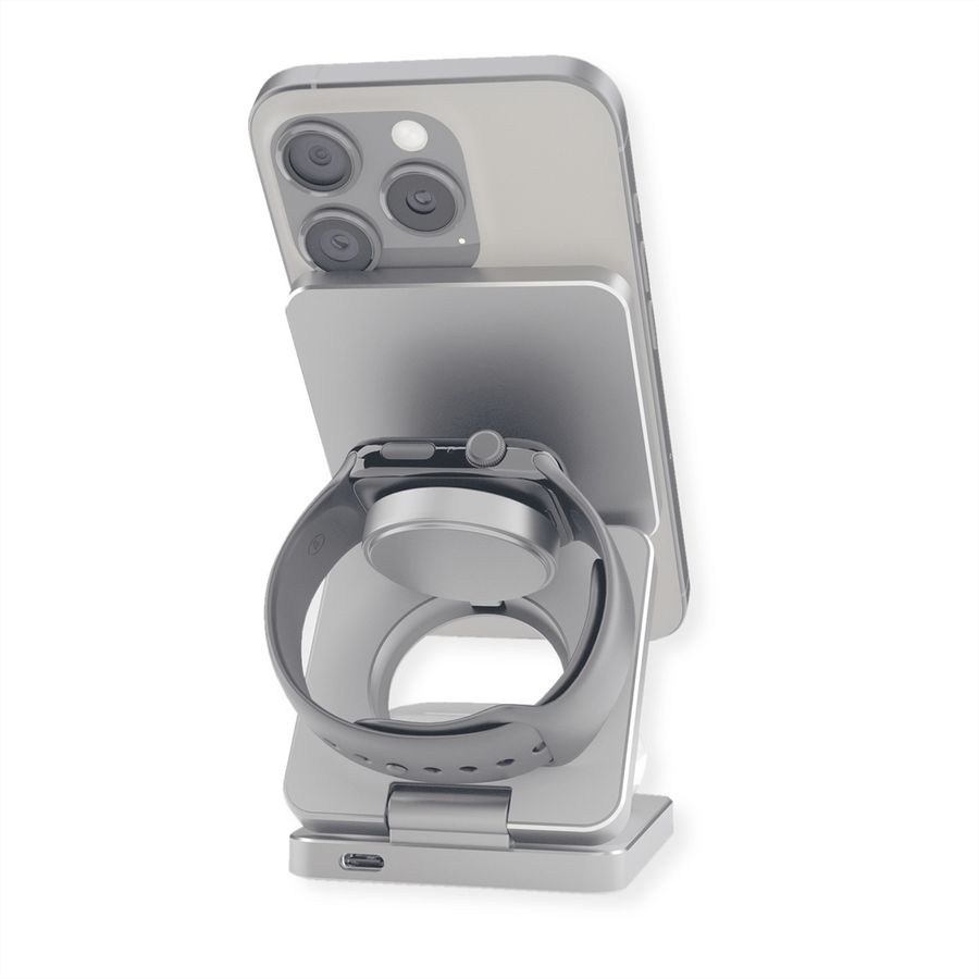 ROLINE 3-in-1 Wireless Foldable Charging Stand, for iPhone Devices