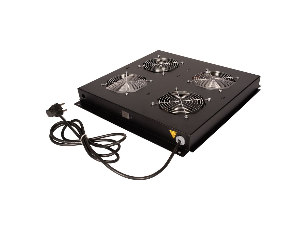ROLINE 19" roof fan unit with 2 fans, ON/OFF black