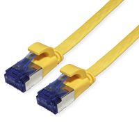 VALUE FTP Patch Cord, Cat.6A (Class EA), extra-flat, yellow, 0.5 m