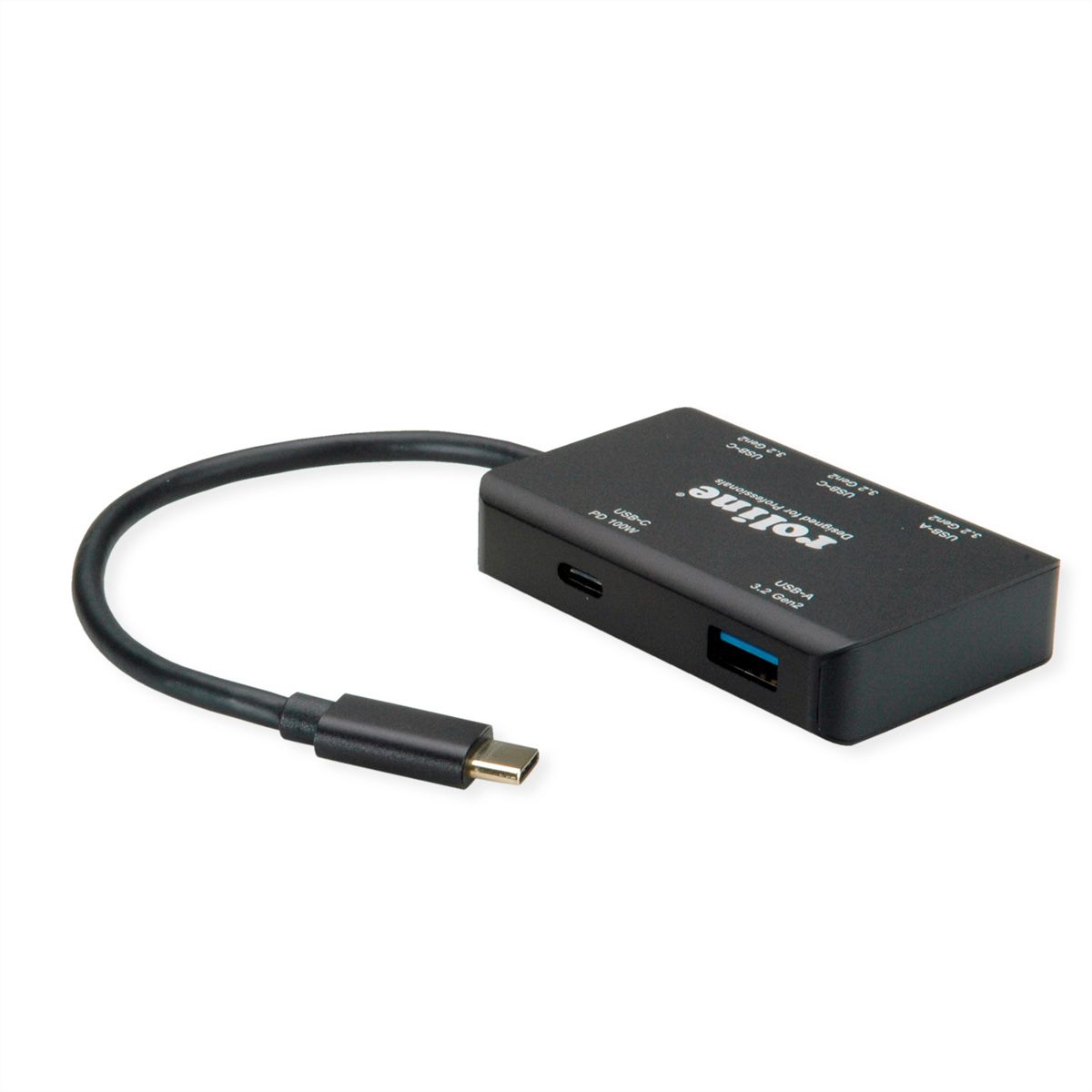 ROLINE USB 3.2 Gen 2 Hub, 4 Ports (2x A + 2x C), PD (100W)
