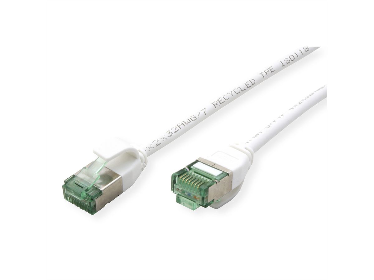 ROLINE RM U/FTP DataCenter Patch Cord Cat.6A (Class EA), slim, white, 0.5 m