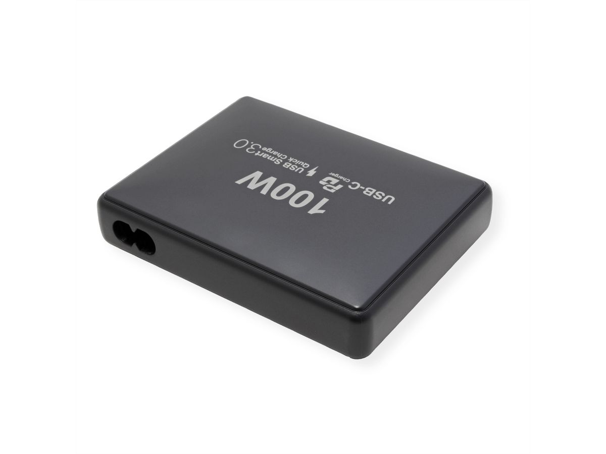 VALUE USB GaN Charger, 4 Ports, (3x USB-C, 1x USB-A), max. 100W