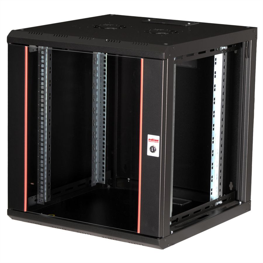 ROLINE 19-inch wall-mounted housing Pro 12 U, 600x600 WxD black