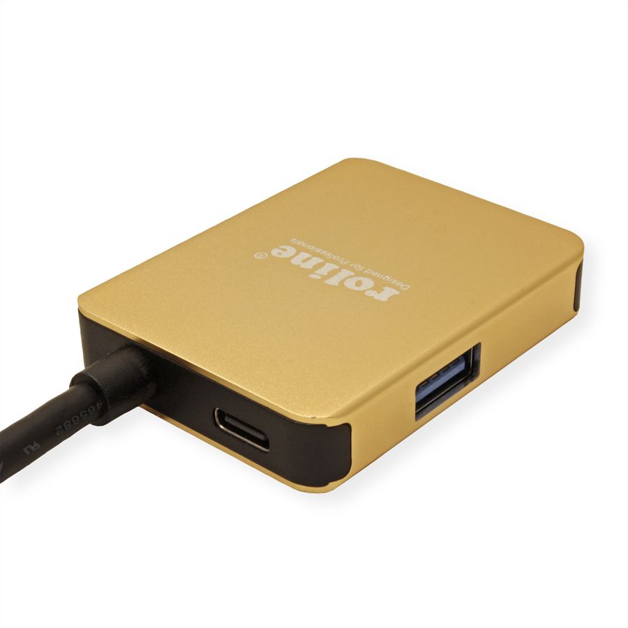 ROLINE GOLD USB-C Docking Station, 4K HDMI, 2x USB 3.2 Gen 1 ports, 1x USB Type C PD (Power Delivery)