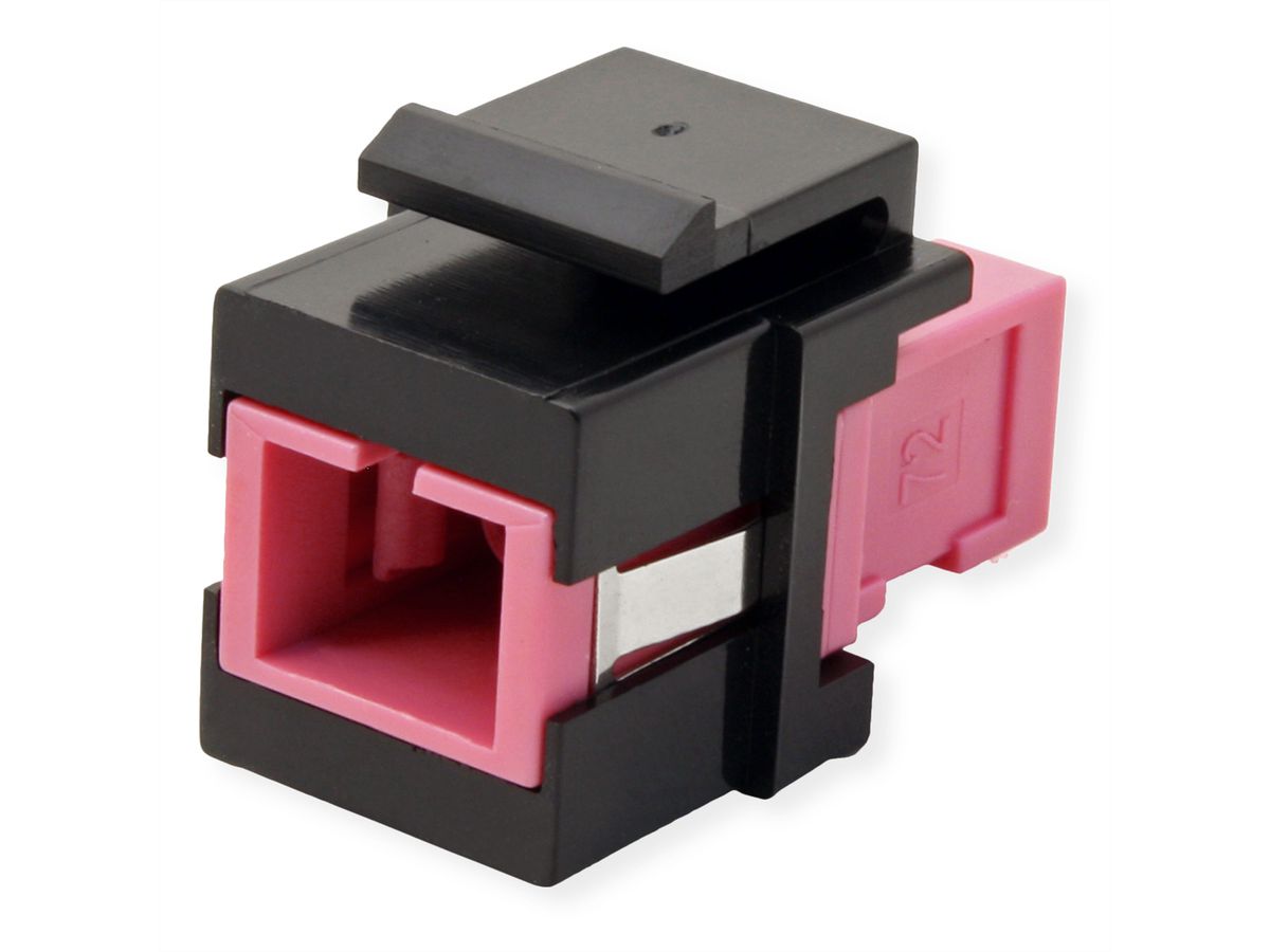 ROLINE Fiber Optic Keystone Jack, SC Simplex, Multimode, OM4