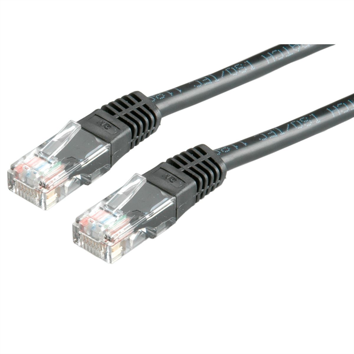 ROLINE UTP Patch Cord Cat.5e (Class D), PoE, black, 0.5 m