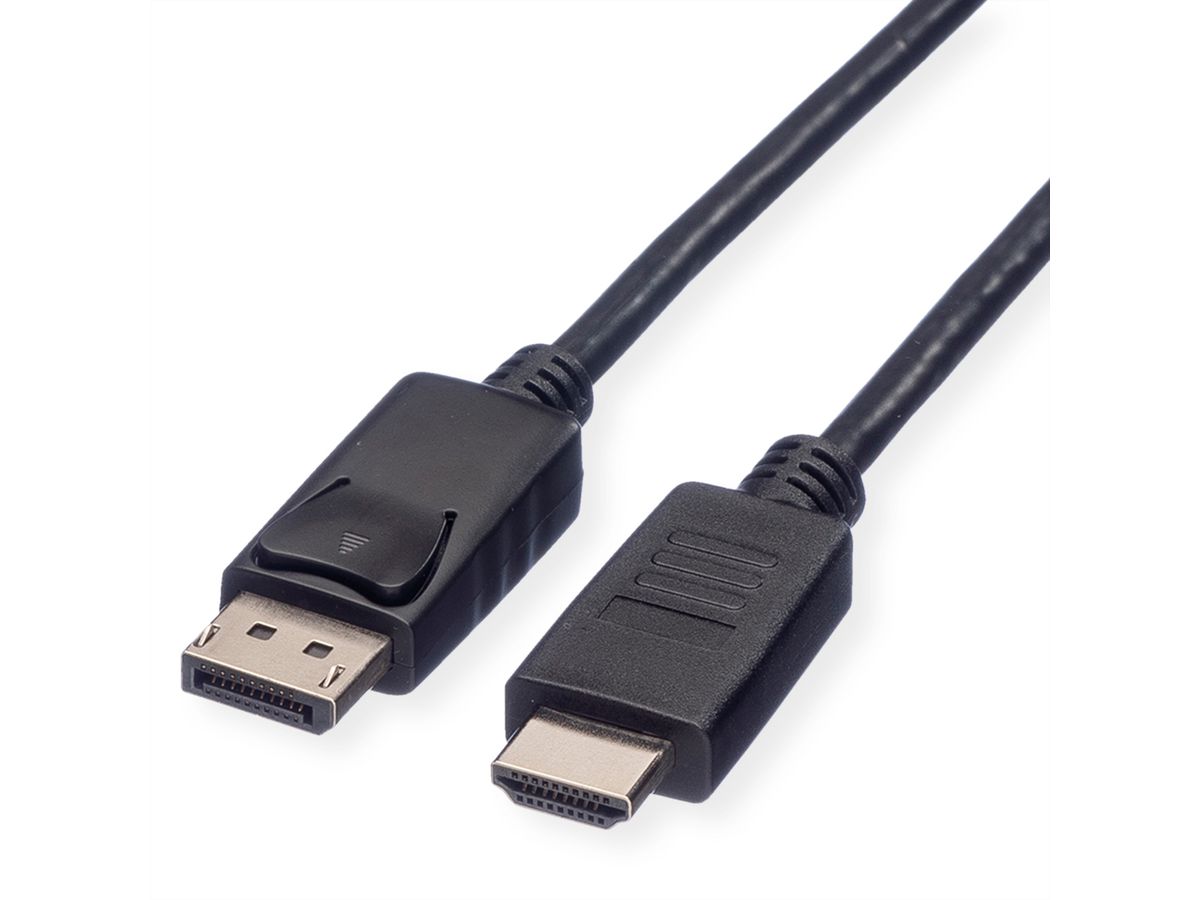 ROLINE GREEN DisplayPort Cable, DP - HDTV, M/M, black, 3 m