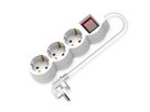 VALUE Power Strip, 3-way, with illuminated Switch, white, 3 m