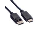 ROLINE GREEN DisplayPort Cable, DP - HDTV, M/M, black, 2 m