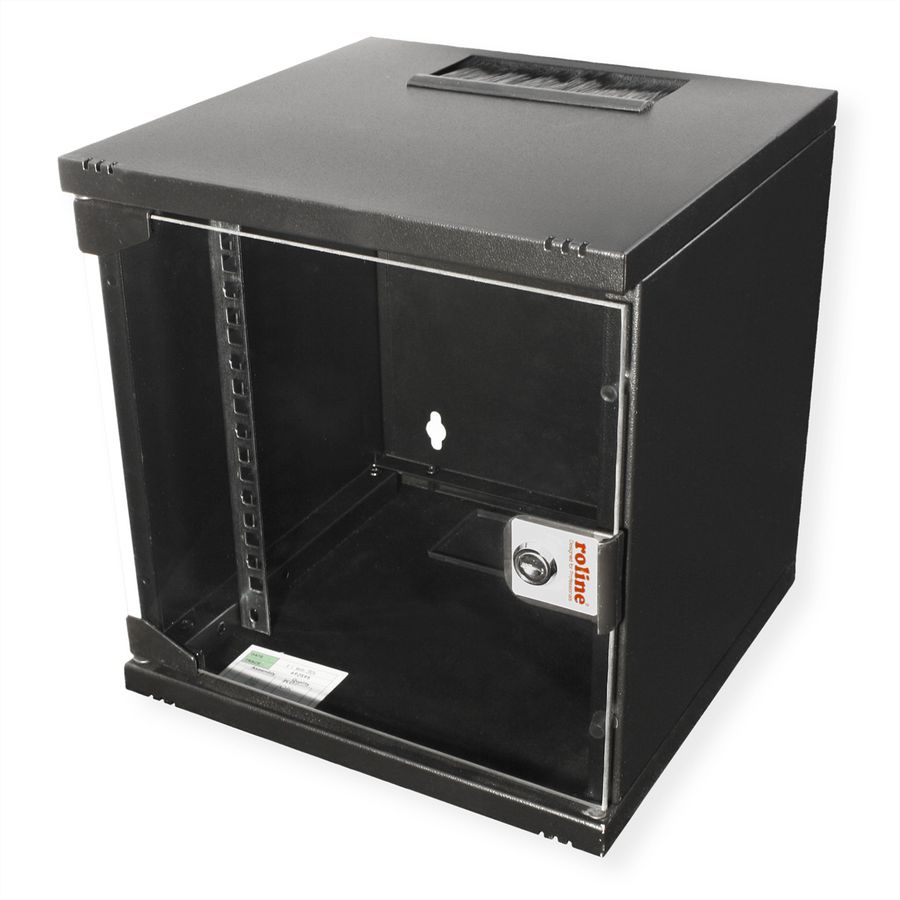 ROLINE 10-inch wall-mounted housing 6 U, 312x300 WxD black