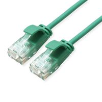 ROLINE GREEN UTP Data Center Patch Cord Cat.6A (Class EA), LSOH, Slim, green, 0.15 m