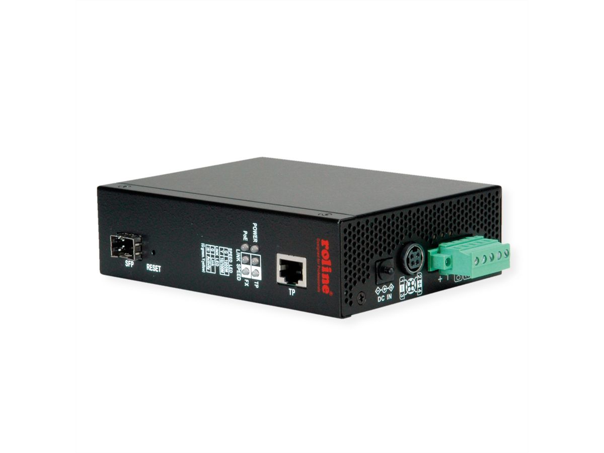 ROLINE Industrial Managed Media Converter Gigabit Ethernet  with PoE++ PSE Support