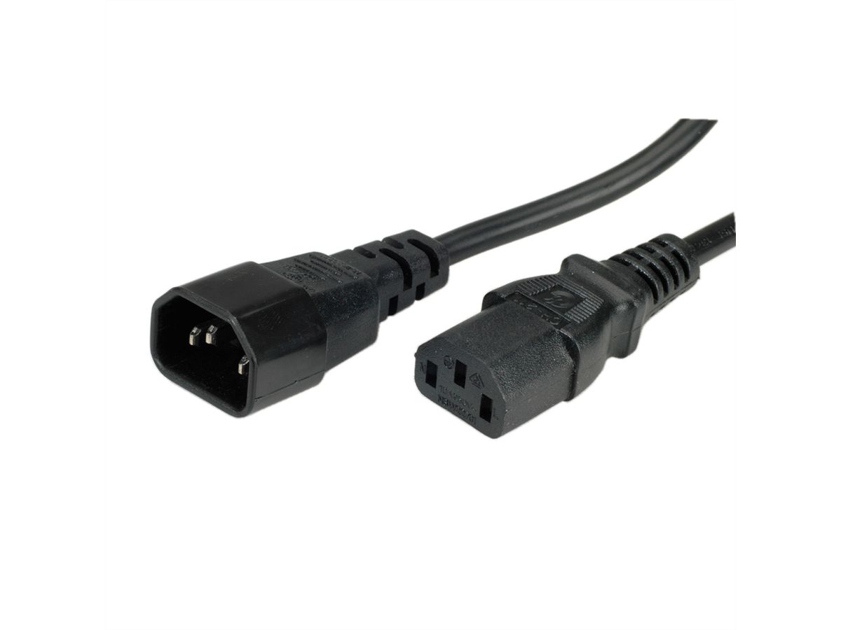 ROLINE GREEN Monitor Power Cable, IEC 320 C14 - C13, black, 3 m